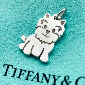RARE Tiffany & Co Sterling Silver Yorkie Dog Pendant Charm